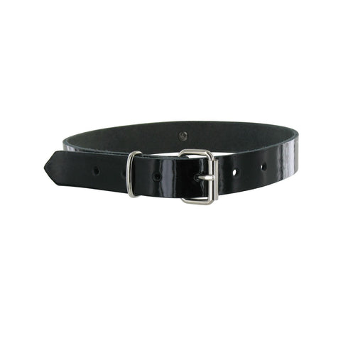 SiaLinda: Halsband echtes Lackleder schwarz mit Königslilie, Geschenkverpackung - SiaLinda.com